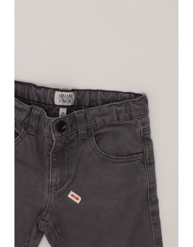 ARMANI JUNIOR Boys Straight Jeans 3-4 Years W20 L16 Grey Cotton Vintage Armani Junior and Second-Hand Armani Junior from Messina Hembry 