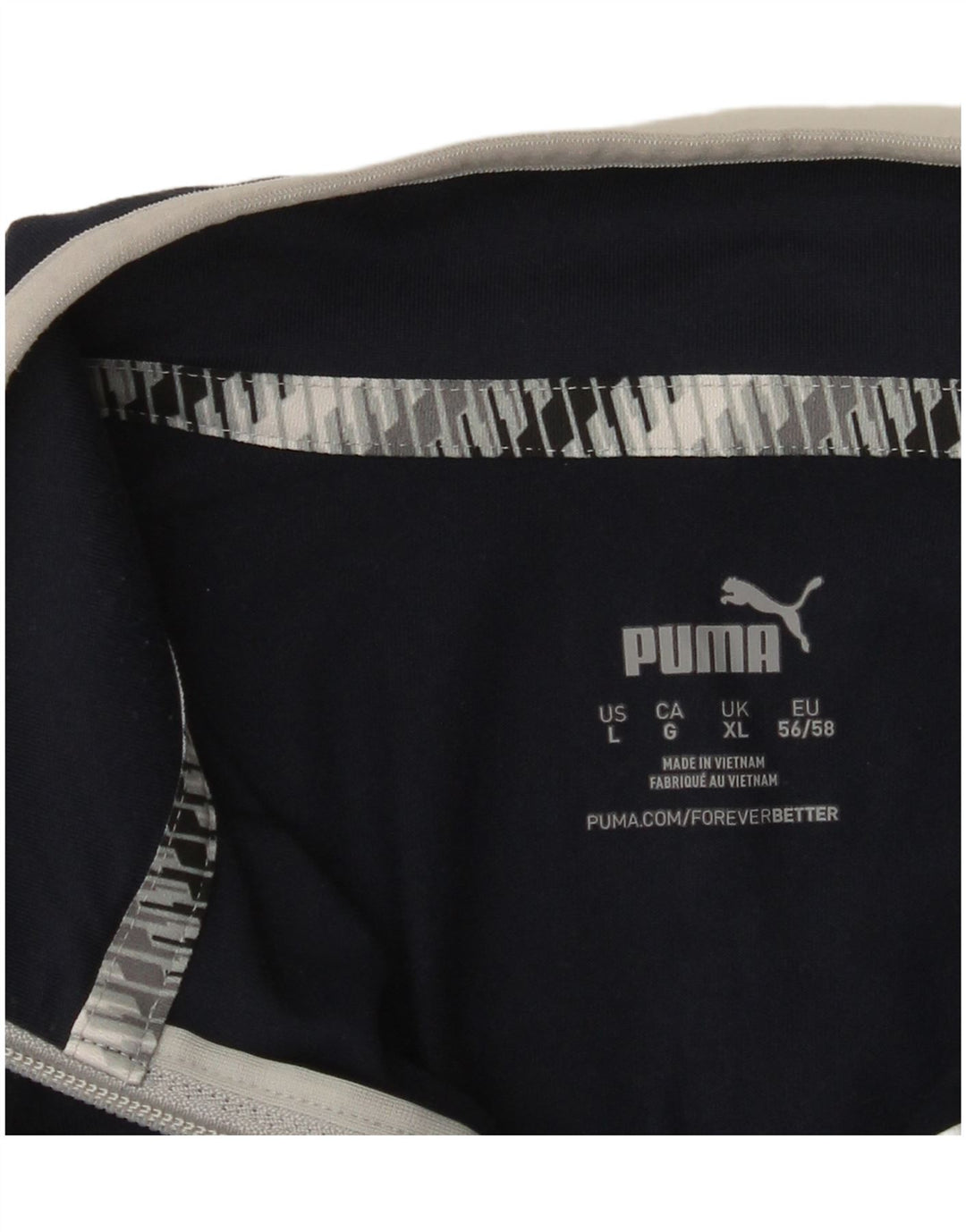 Puma Herren-Trainingsanzug mit Reißverschluss, Pullover, XL, Marineblau, Farbblock