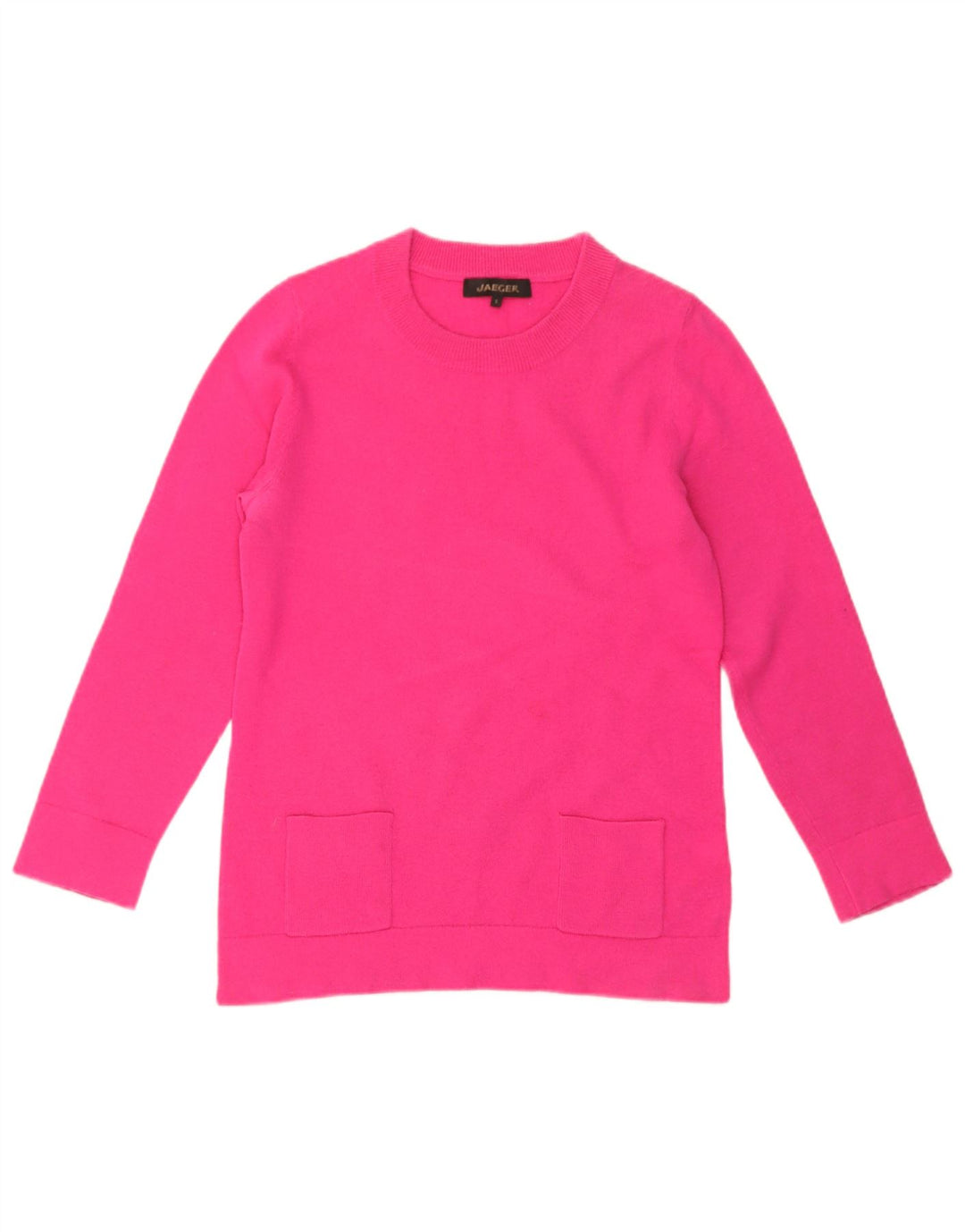 Jaeger Damen-Pullover mit Rundhalsausschnitt, UK 10, kleine rosa Wolle