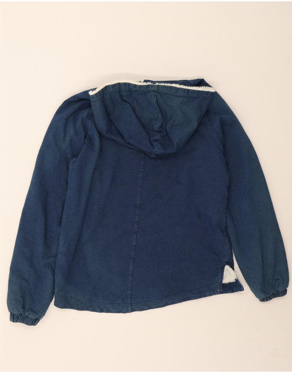 O'Neill Damen Pullover Denim Sherpa Jacke UK 16 Large Blau Baumwolle