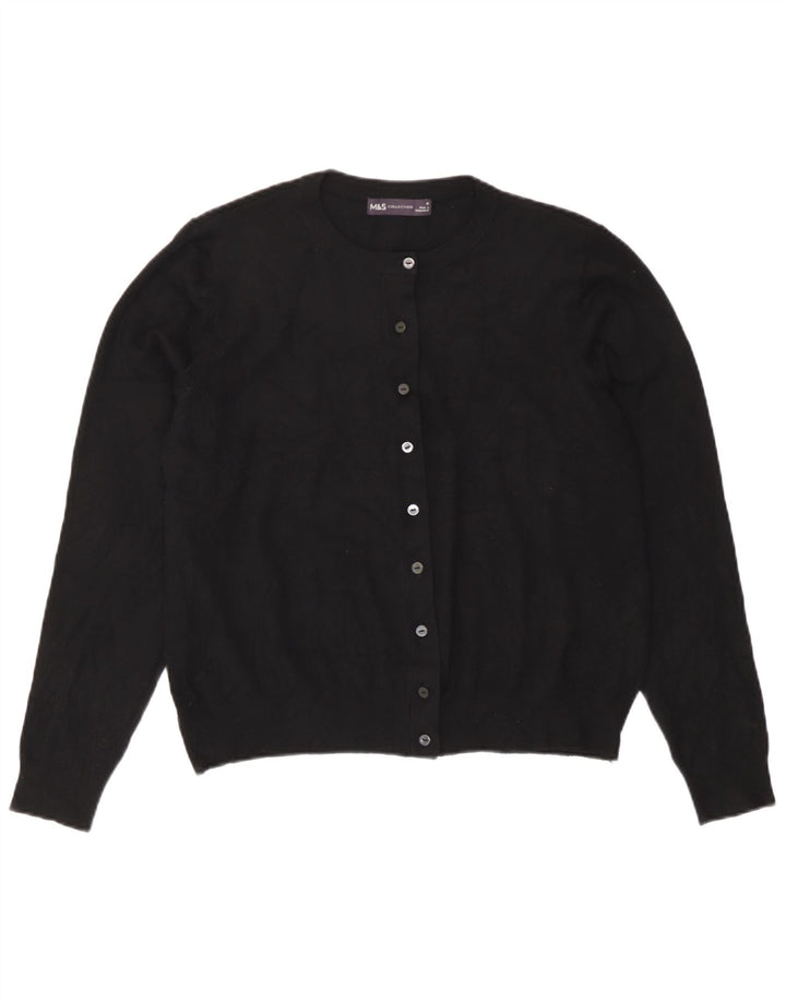 Marks & Spencer Damen-Cardigan-Pullover UK 16 Große schwarze Viskose