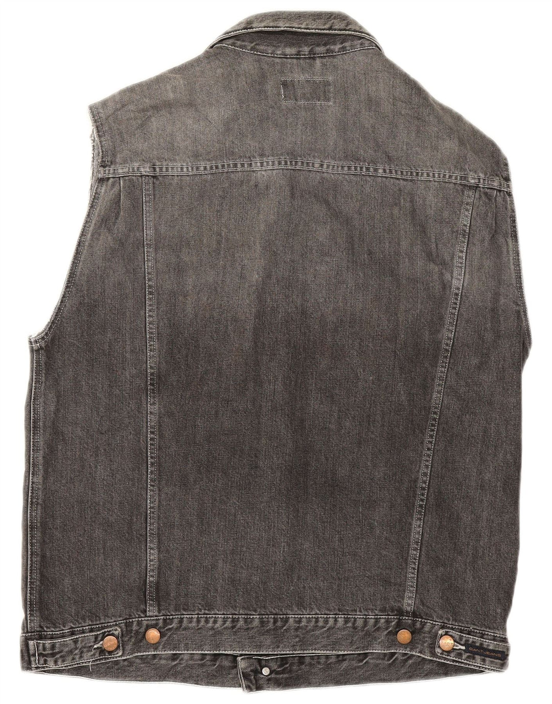 Gant Herren Jeansweste UK 40 Large Grau Baumwolle
