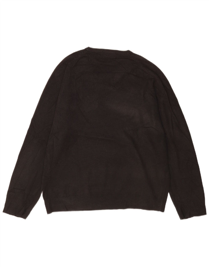 Marks & Spencer Herren-Pullover mit V-Ausschnitt, Gr. 41/43, Größe L, Schwarz