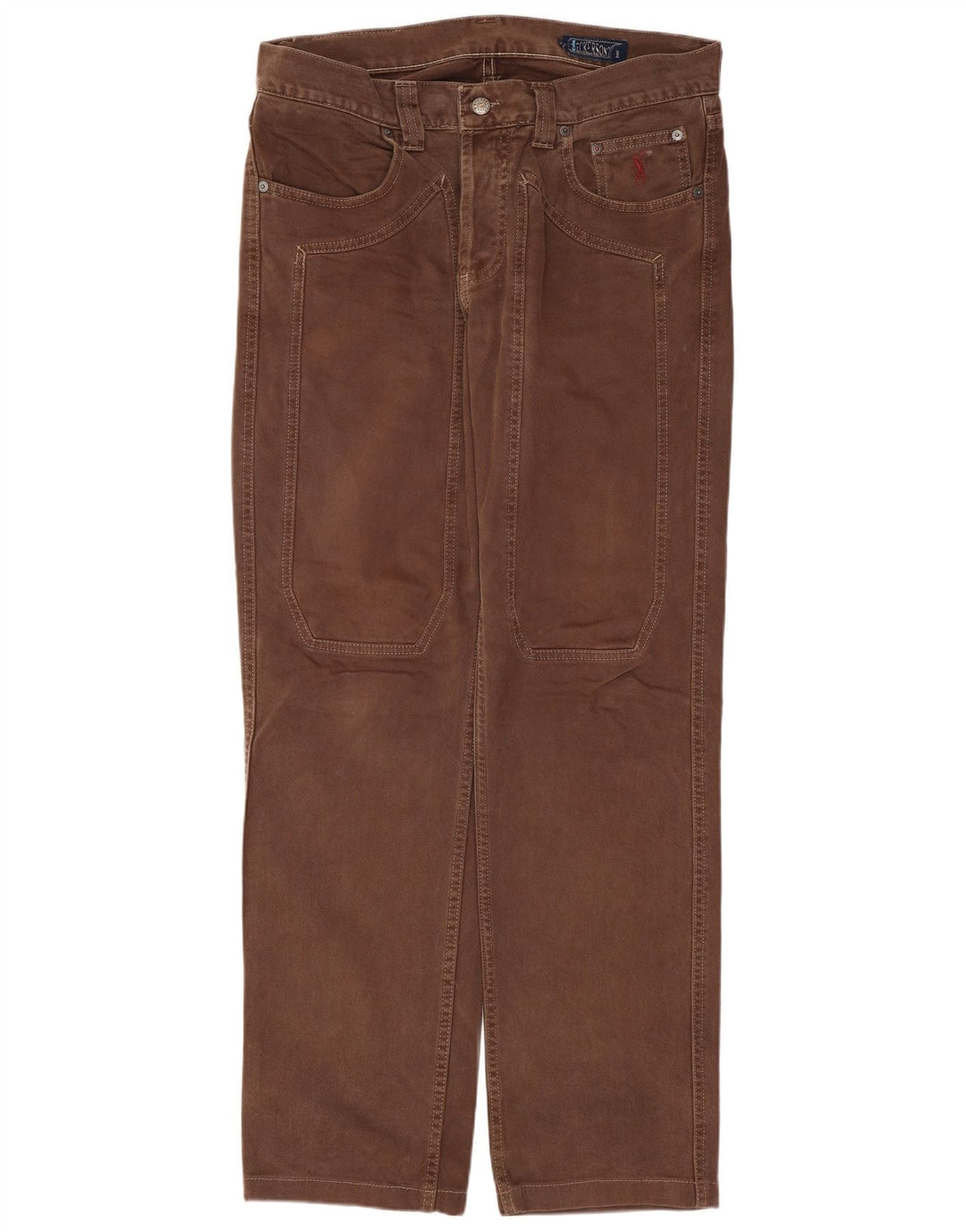 Jeckerson Herren Straight Jeans W33 L30 Braune Baumwolle