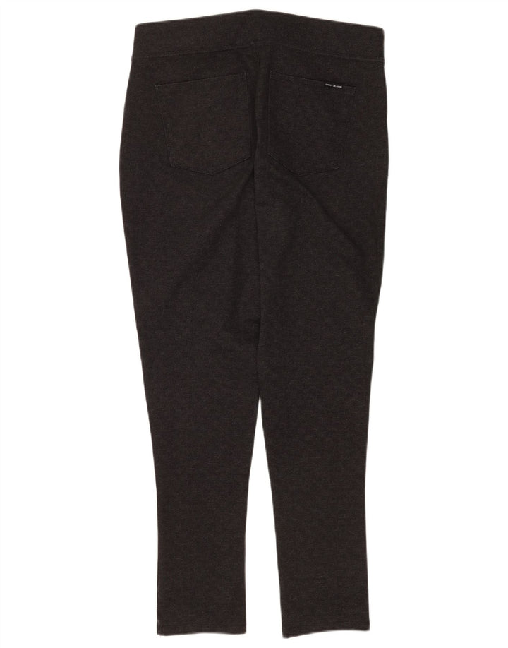 Dkny Damen Skinny Freizeithose Medium W30 L28 Grau kariertes Polyester