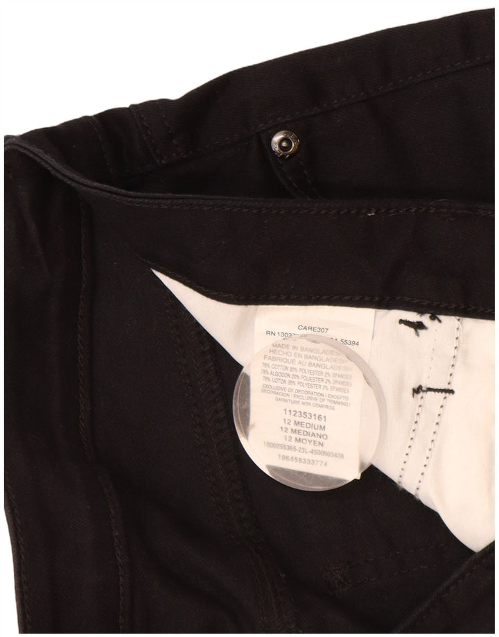 Lee Damen Jeansshorts US 12 Large W32 Schwarze Baumwolle