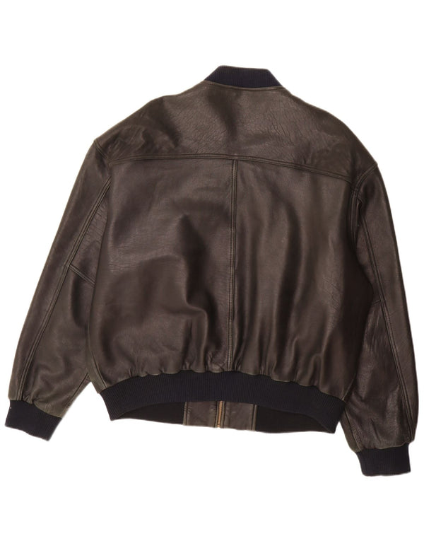 Trapper Herren Lederjacke IT 54 2XL Schwarz
