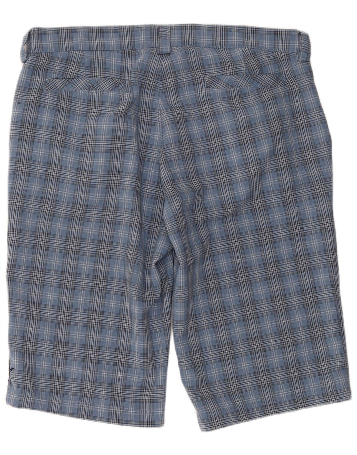 IGUANA Herren-Chinoshorts W36, groß, blau kariert, Polyester