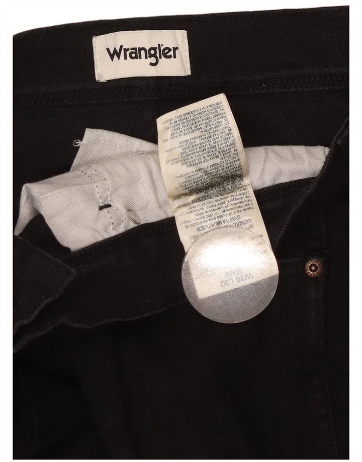 Wrangler Herren Texas Straight Jeans W36 L30 Schwarze Baumwolle