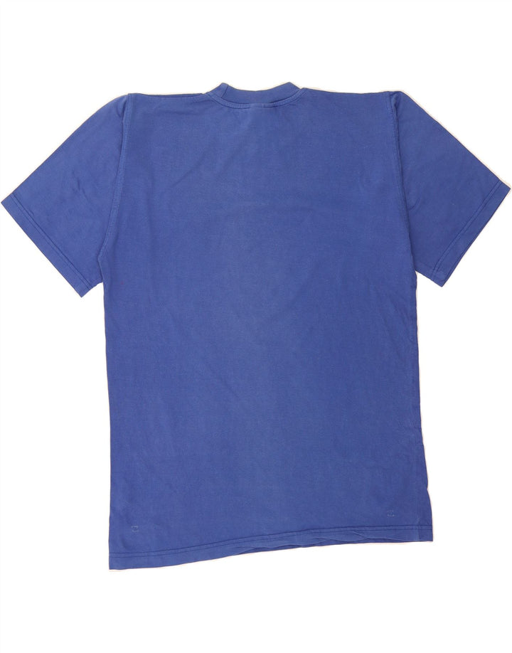 ADIDAS Mens Graphic T-Shirt Top Small Blue Cotton Vintage Adidas and Second-Hand Adidas from Messina Hembry 