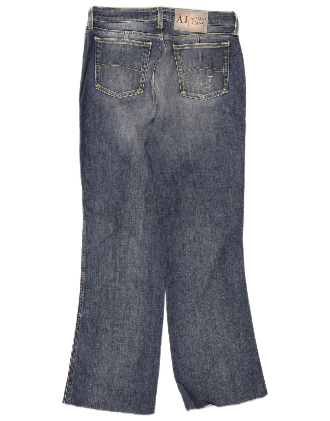 Armani Damen Bootcut Jeans W29 L30 Blaue Baumwolle