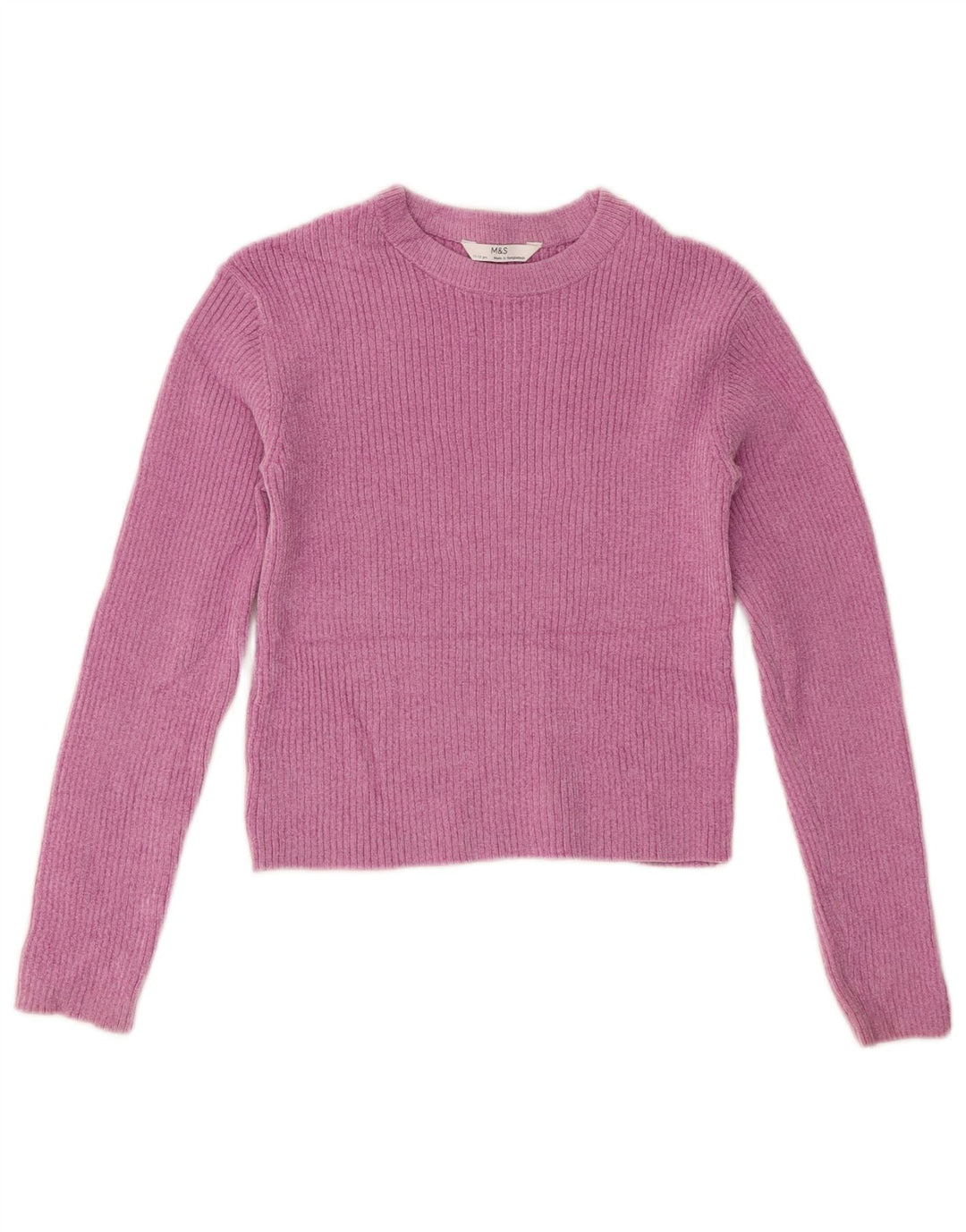 Marks & Spencer Crop Top für Mädchen, langärmlig, 11–12 Jahre, rosa, Polyester