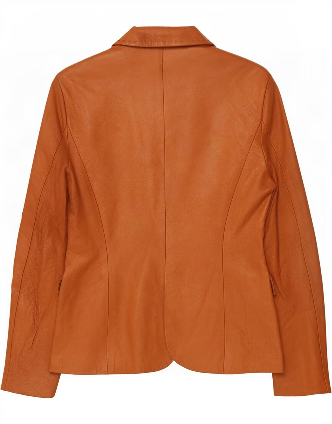 Atos Lombardini Damen 3-Knopf-Lederblazer IT 46 Large Braun