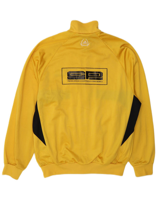 Adidas Herren-Trainingsanzugoberteil mit Grafik, UK, Größe 44/46, groß, gelb, Farbblock