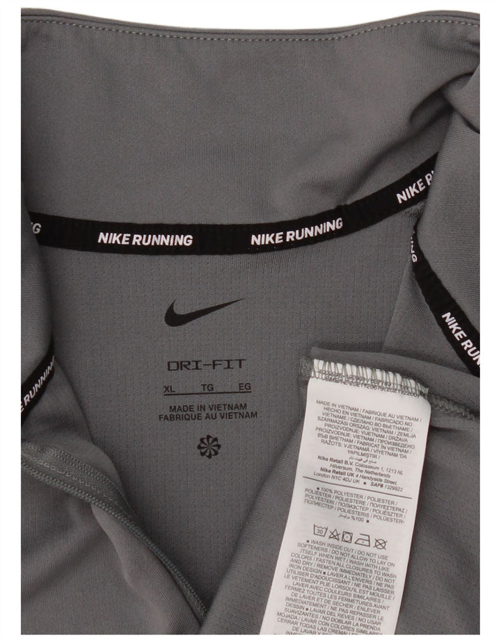 Nike Herren Dri Fit Pullover-Trainingsanzug mit Reißverschluss, XL, grau, Polyester