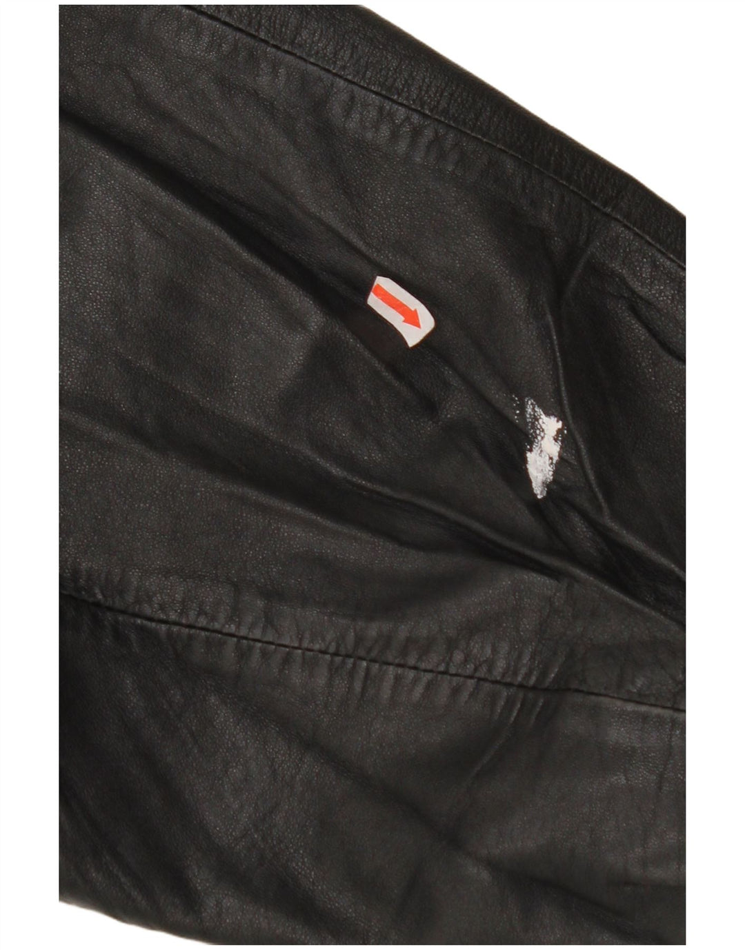 VINTAGE Damen Übergroße Lederjacke EU 42 Großes schwarzes Leder