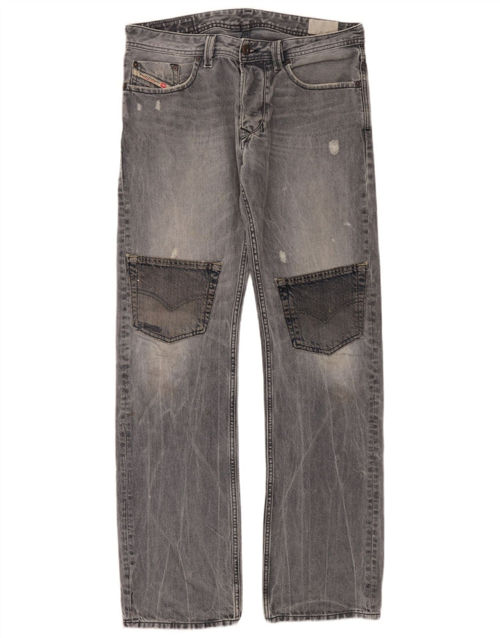 Diesel Herren Distressed Cargo Straight Jeans W32 L34 Blaue Baumwolle