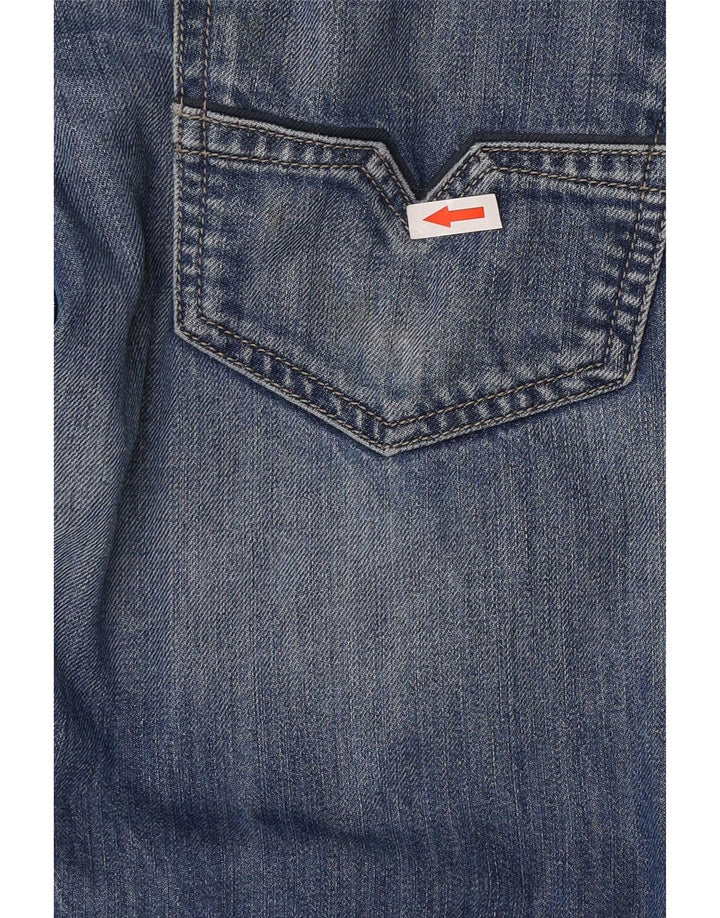 Diesel Herren Straight Jeans W34 L34 Blaue Baumwolle