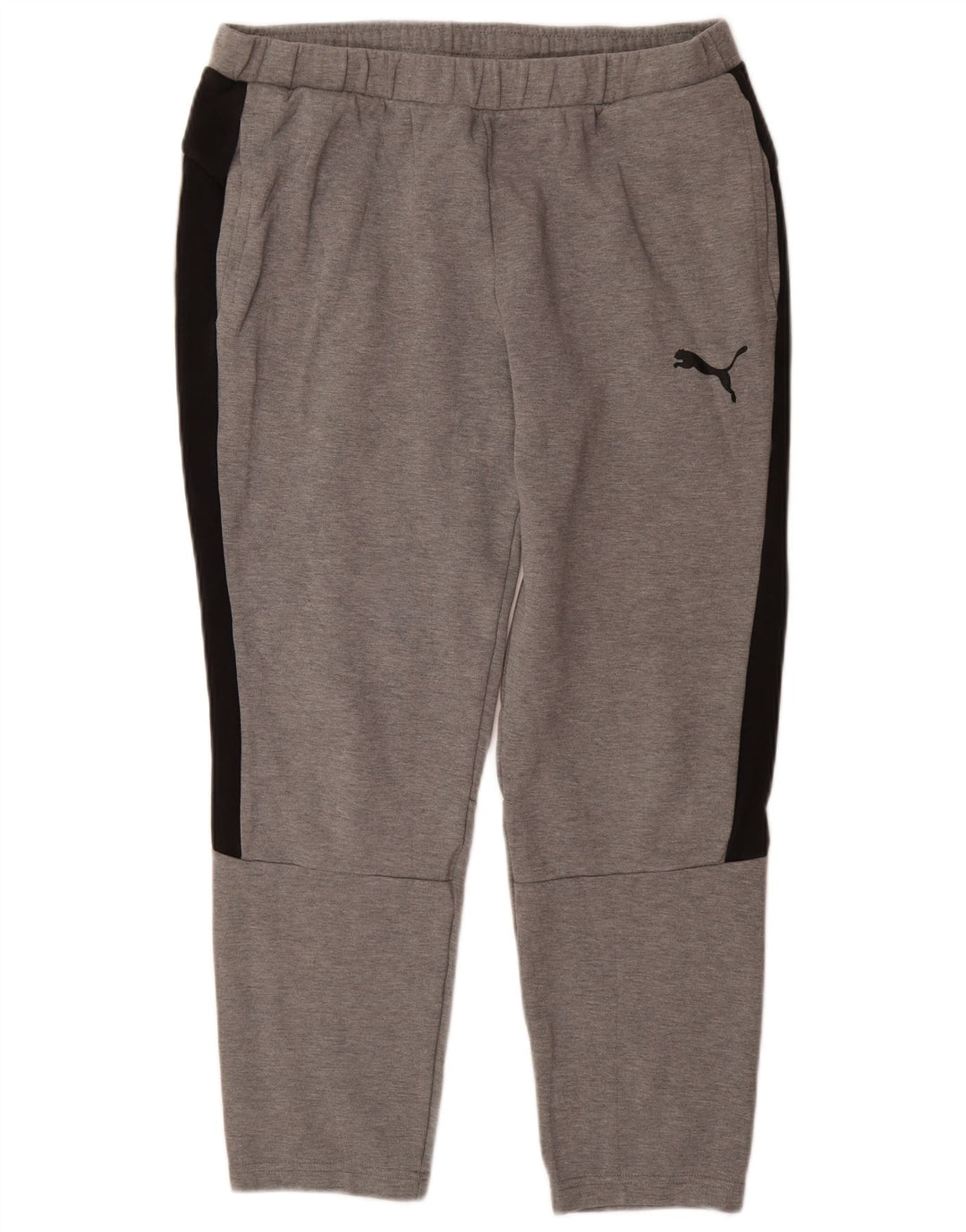 PUMA Herren-Trainingshose, große graue Colourblock-Baumwolle