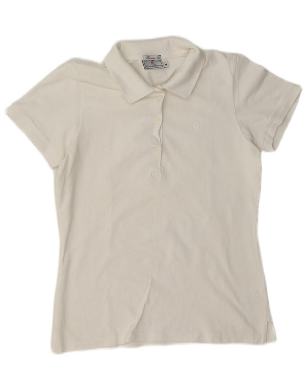 Conte of Florence Damen-Poloshirt mit normaler Passform, UK 14, mittelweiße Baumwolle