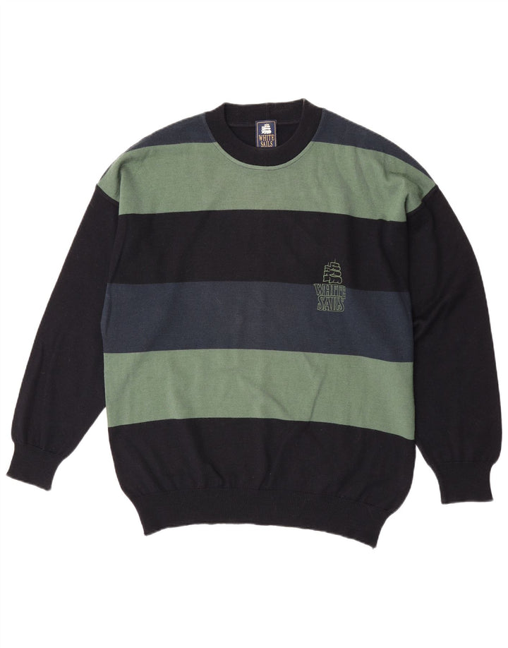 White Sails Herren-Pullover mit Rundhalsausschnitt, groß, mehrfarbig, Farbblock