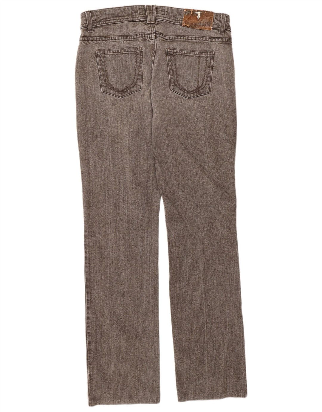 Trussardi Damen Straight Jeans W28 L30 Braune Baumwolle