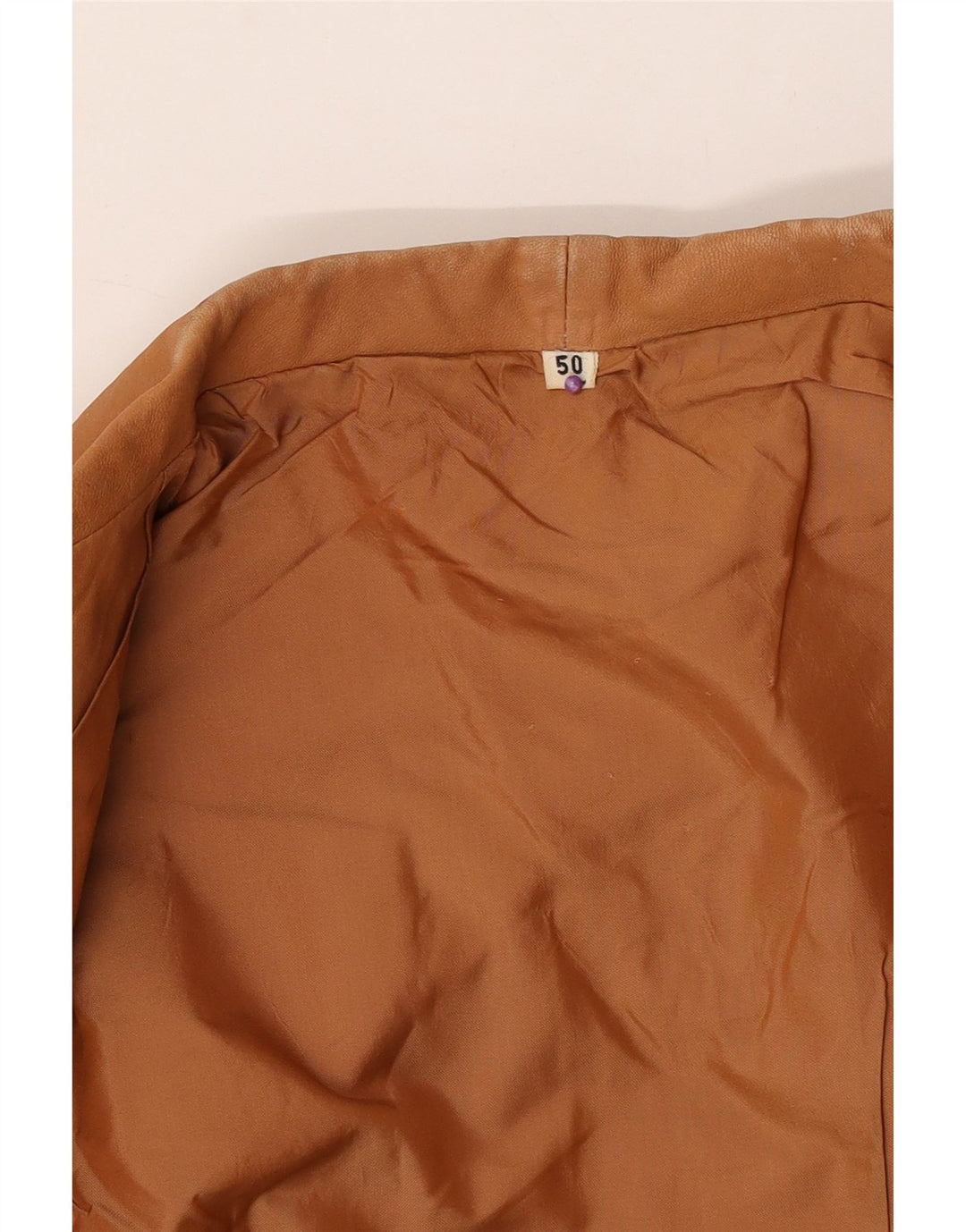 Vintage Damen Lederjacke IT 50 XL Beige