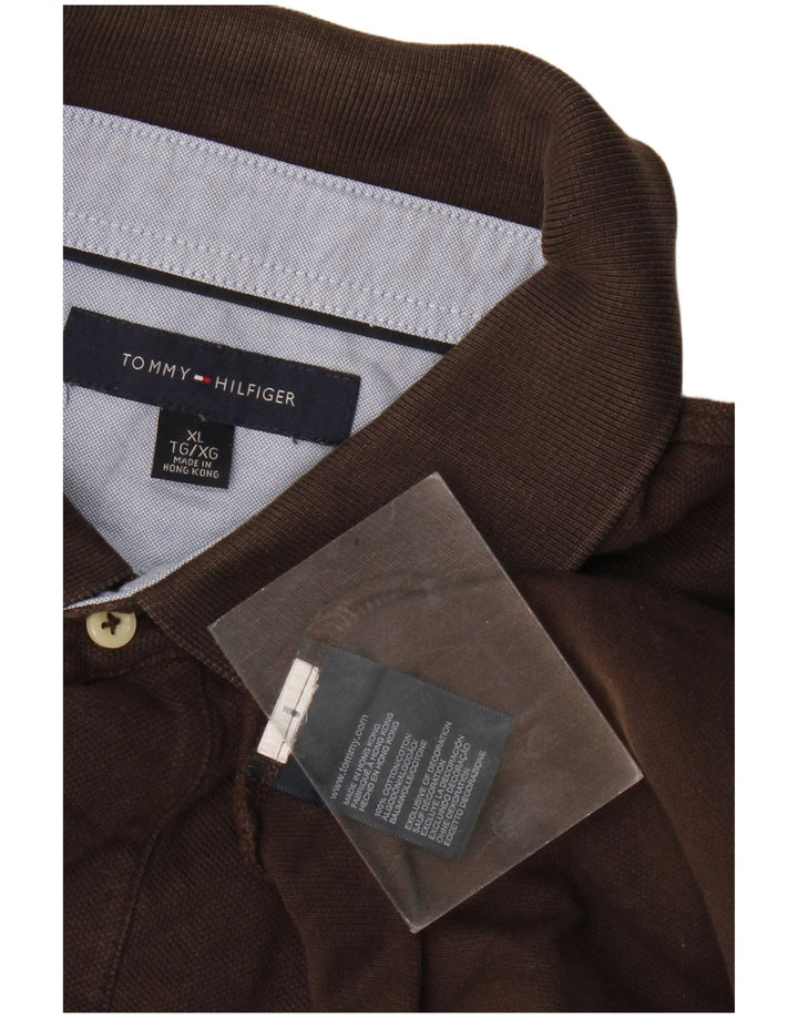 Tommy Hilfiger Herren Poloshirt XL Braun Baumwolle