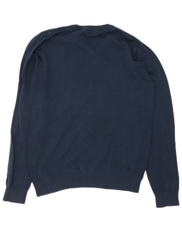 Marks & Spencer Jungen-Pullover mit V-Ausschnitt, 15–16 Jahre, marineblaue Baumwolle