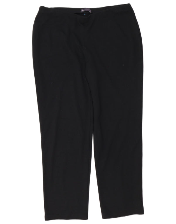 Marks & Spencer Damen Gerade Freizeithose UK 16 Large W36 L28 Schwarz