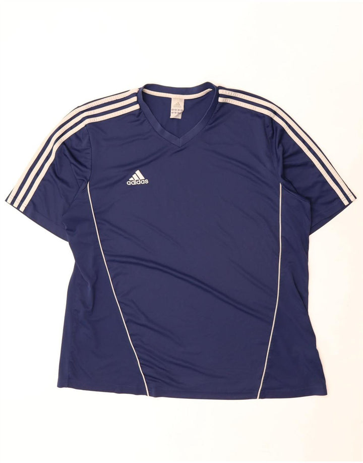 Adidas Herren T-Shirt Top 2XL Marineblau Polyester