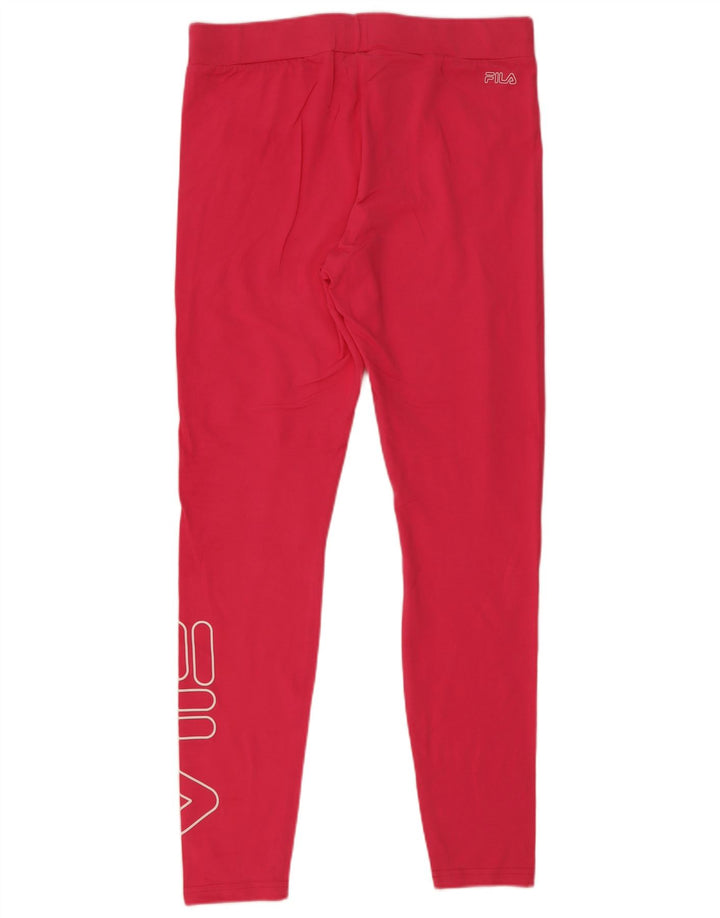 Fila Womens Graphic Leggings UK 14 Große rosa Baumwolle