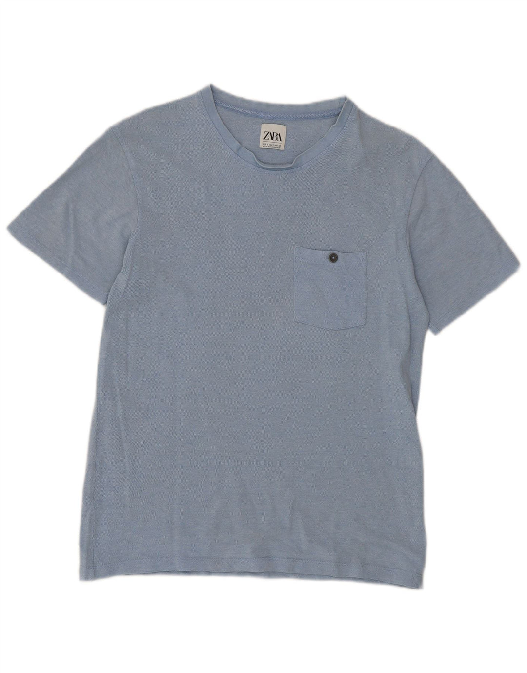Zara Herren T-Shirt Top Small Blau