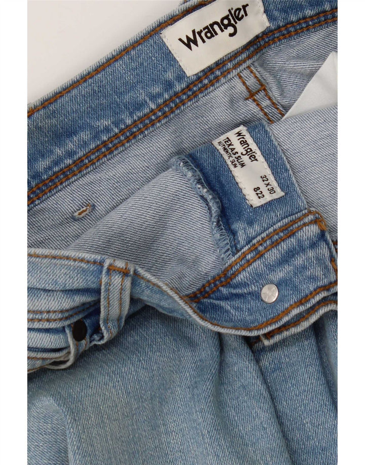 Wrangler Herren Texas Slim Jeans W32 L30 Blau