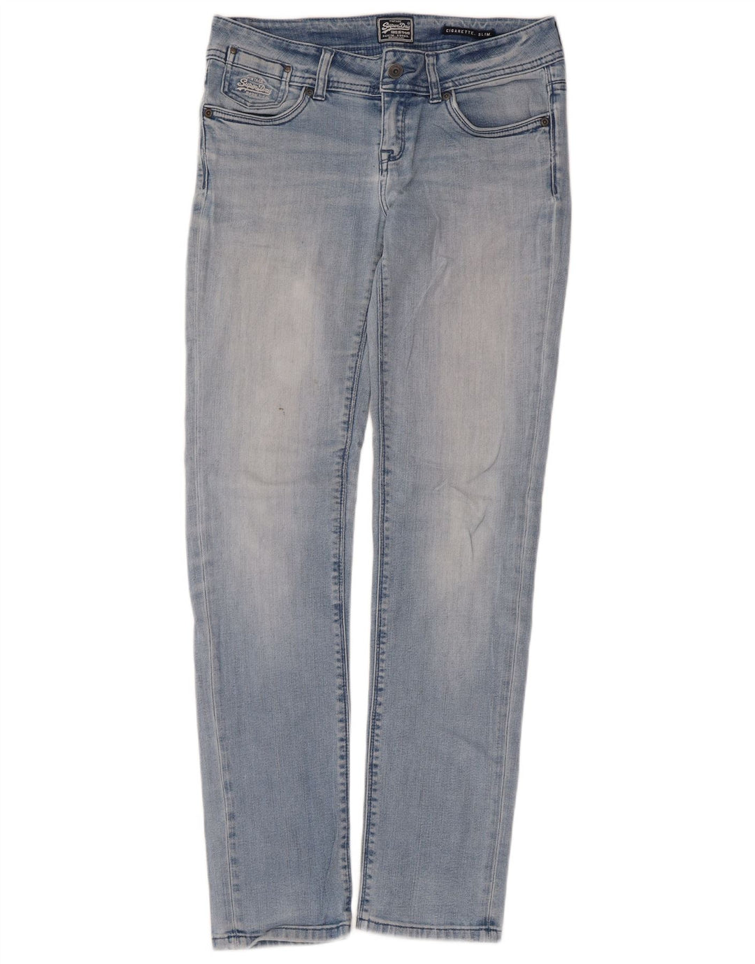 Superdry Damen Cigarette Slim Jeans W29 L32 Blaue Baumwolle
