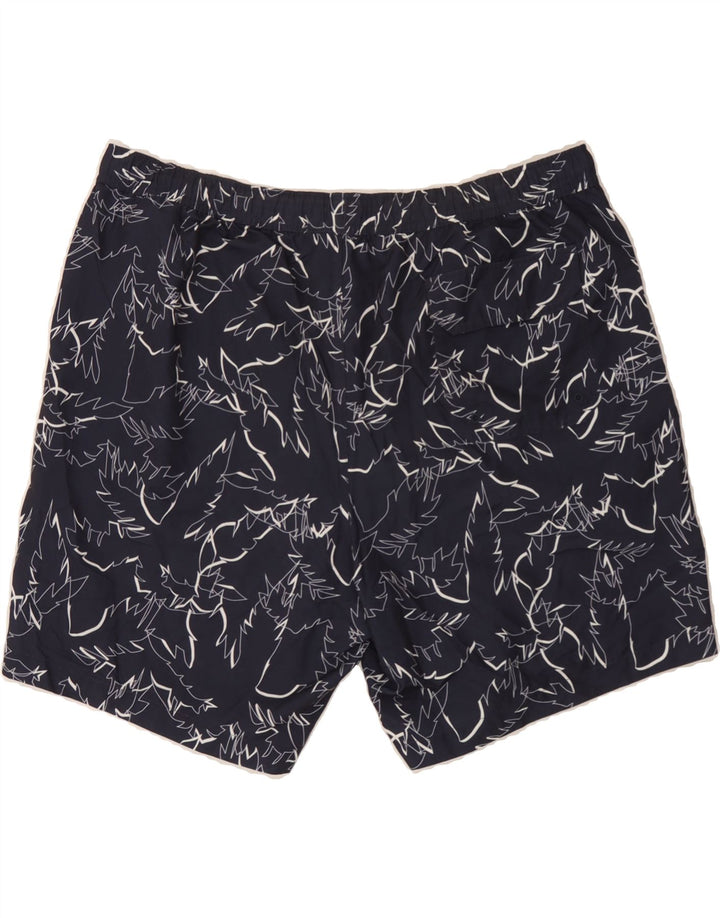 MICHAEL KORS Mens Abstract Pattern Swimming Shorts XL  Navy Blue Polyester Vintage Michael Kors and Second-Hand Michael Kors from Messina Hembry 