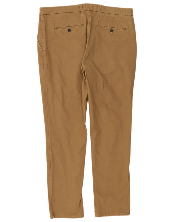 Marks & Spencer Herren Slim Fit Chinohose W36 L29 Beige Baumwolle