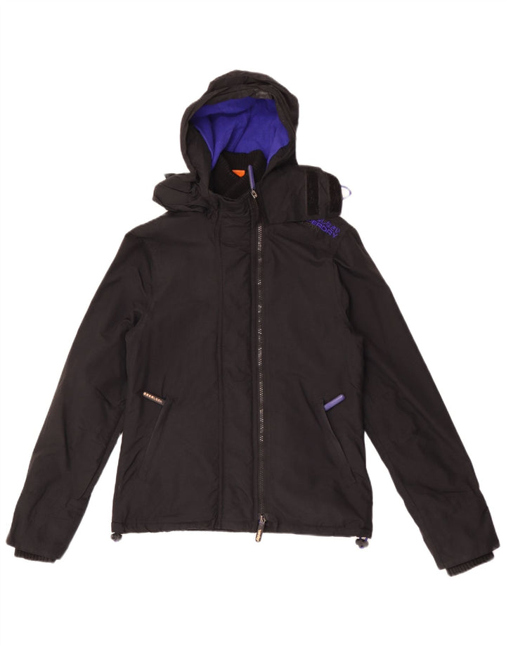 Superdry Damen Graphic Windjacke UK 10 Small Schwarz