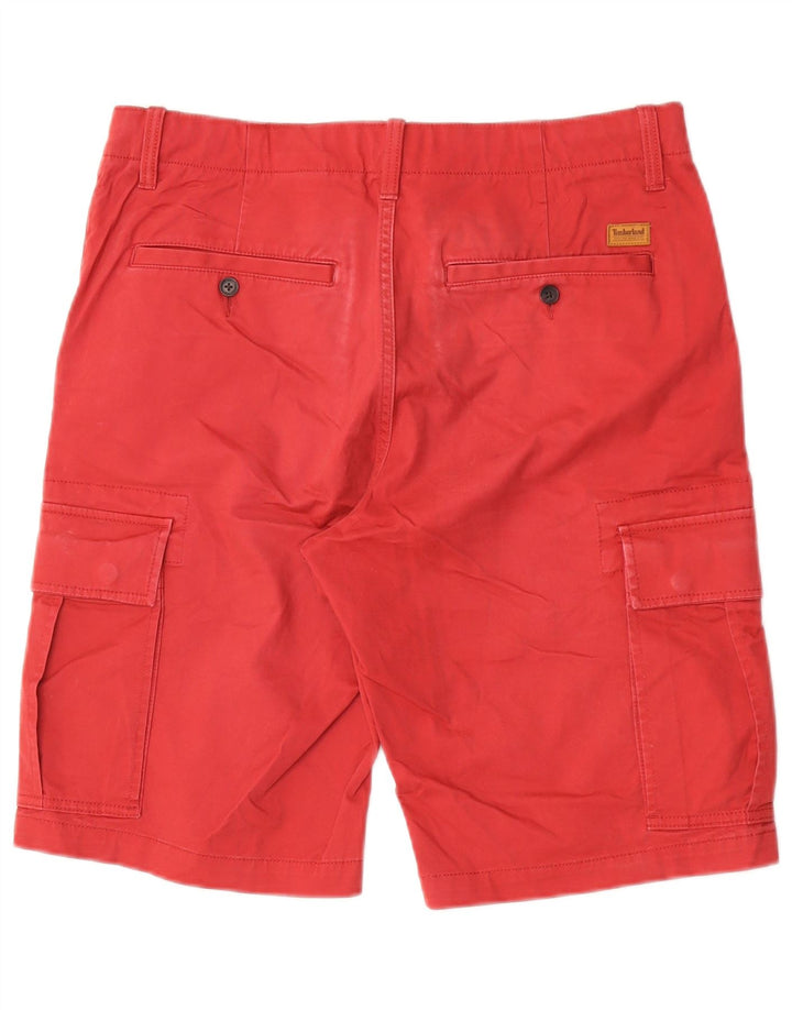 Timberland Herren Relaxed Fit Cargo Shorts W31 Mittelrote Baumwolle
