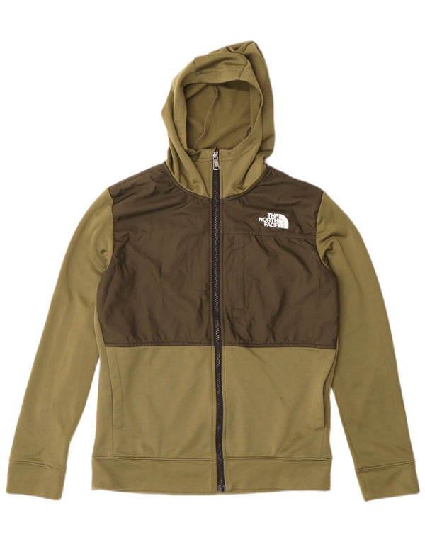 The North Face Jungen-Kapuzenpullover mit Reißverschluss, 14–15 Jahre, XL, Khaki, Farbblock