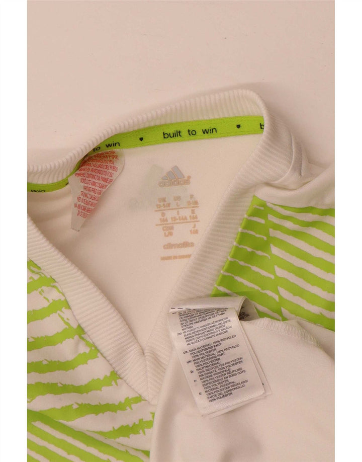 Adidas Jungen Climalite Graphic T-Shirt Top 13–14 Jahre, weißes Polyester