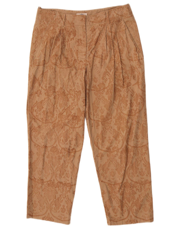 Prada Damen-PEGged-Cropped-Hose IT 44 Medium W34 L26 Beige Paisley