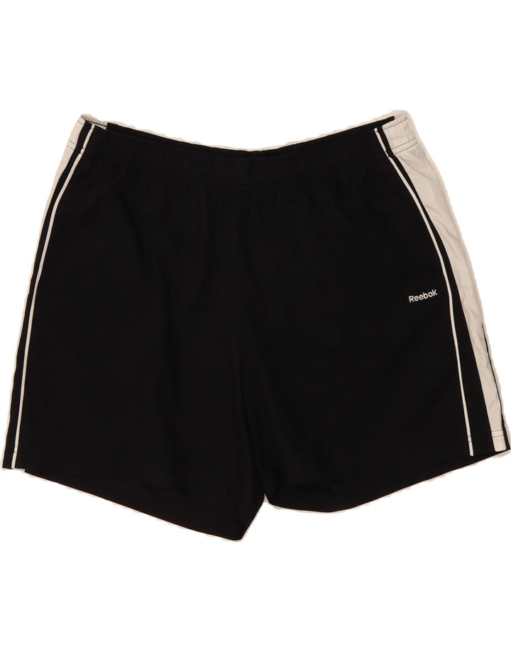 REEBOK Mens Sport Shorts Large  Black Colourblock Vintage Reebok and Second-Hand Reebok from Messina Hembry 