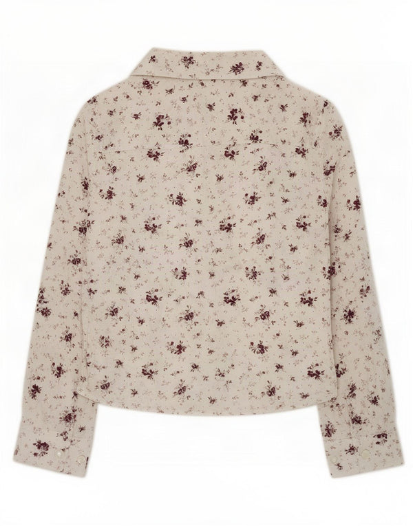 Laura Ashley Damen-Hemd UK 12 Mittelweiß geblümt