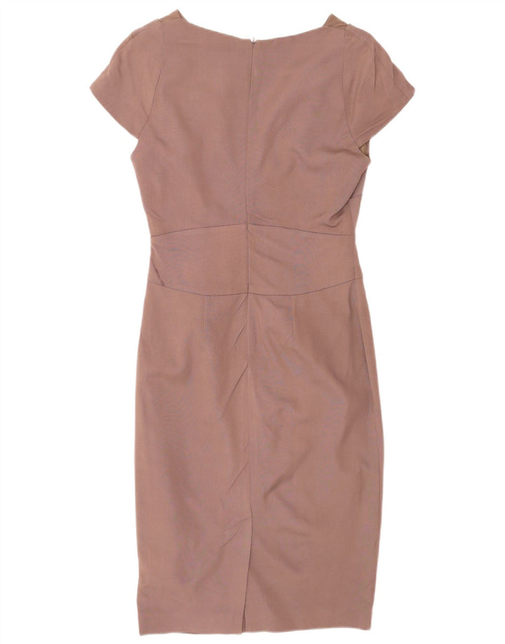 Reiss Damen Etuikleid UK 8 Small Braune Viskose