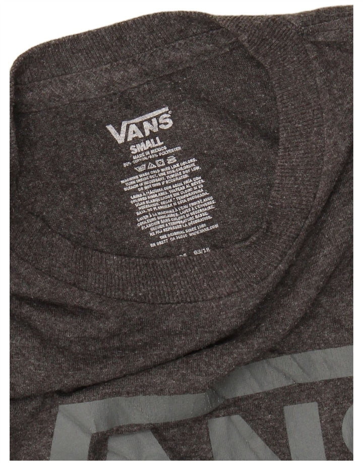 VANS Herren-T-Shirt mit Grafik, Größe S, Grau, Baumwolle