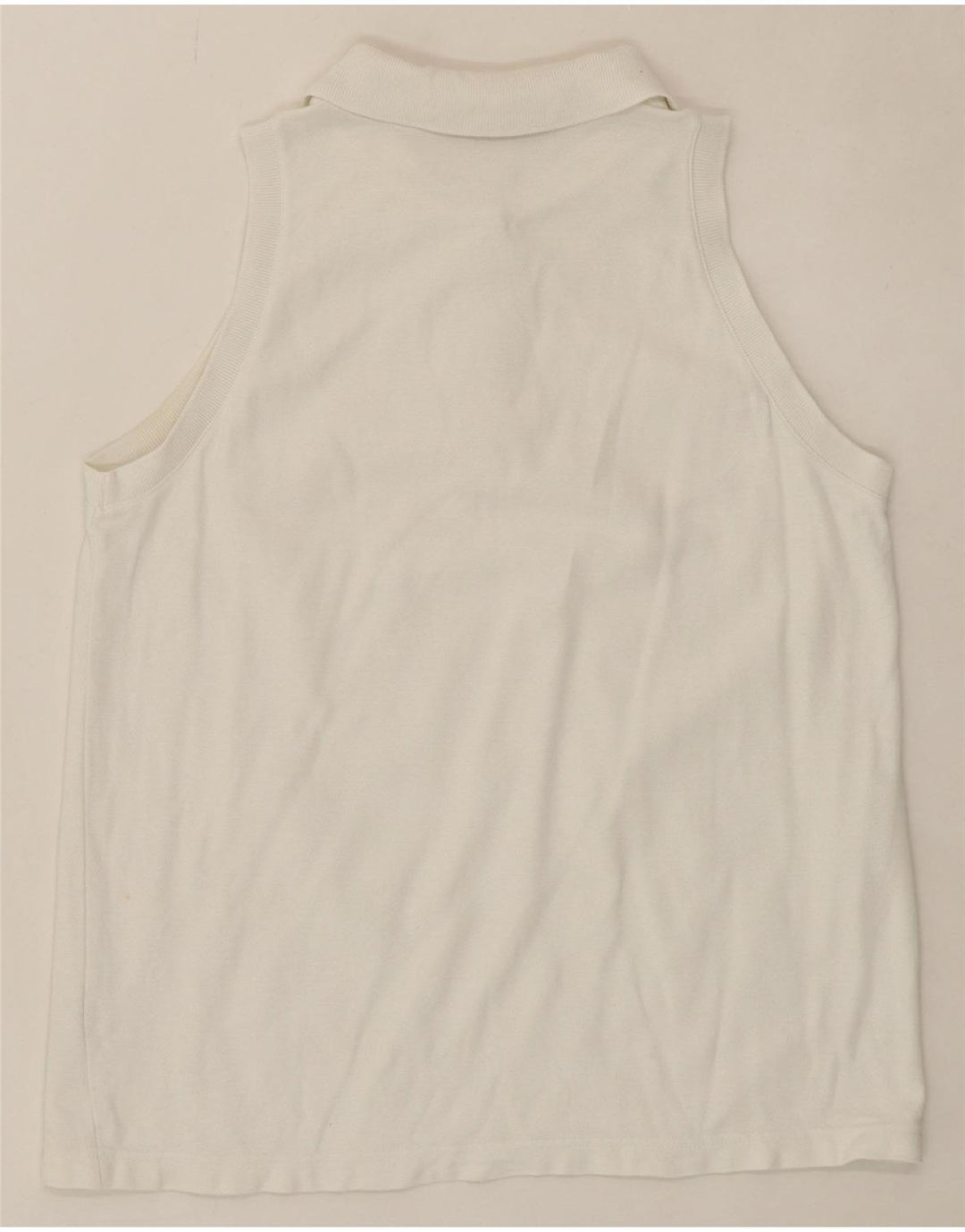 FILA Womens Sleeveless Polo Shirt IT 46 Large White Cotton Vintage Fila and Second-Hand Fila from Messina Hembry 