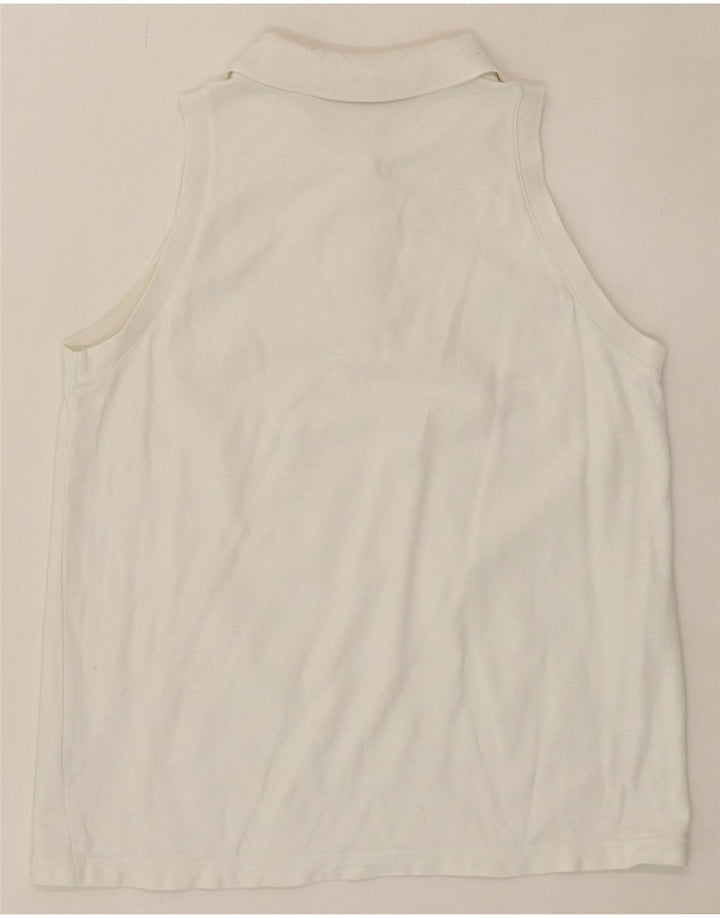 FILA Womens Sleeveless Polo Shirt IT 46 Large White Cotton Vintage Fila and Second-Hand Fila from Messina Hembry 