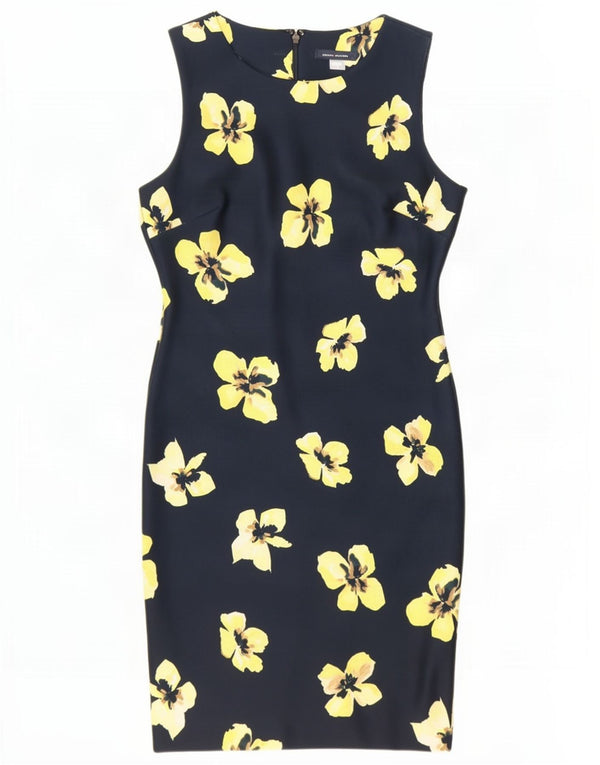 Tommy Hilfiger Damen ärmelloses Etuikleid US 8 Medium Navy Blue Floral