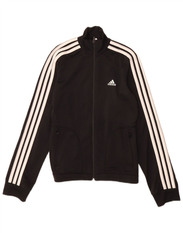 ADIDAS Damen-Trainingsanzug, Top-Jacke, Größe S, UK 8, Schwarz, Polyester